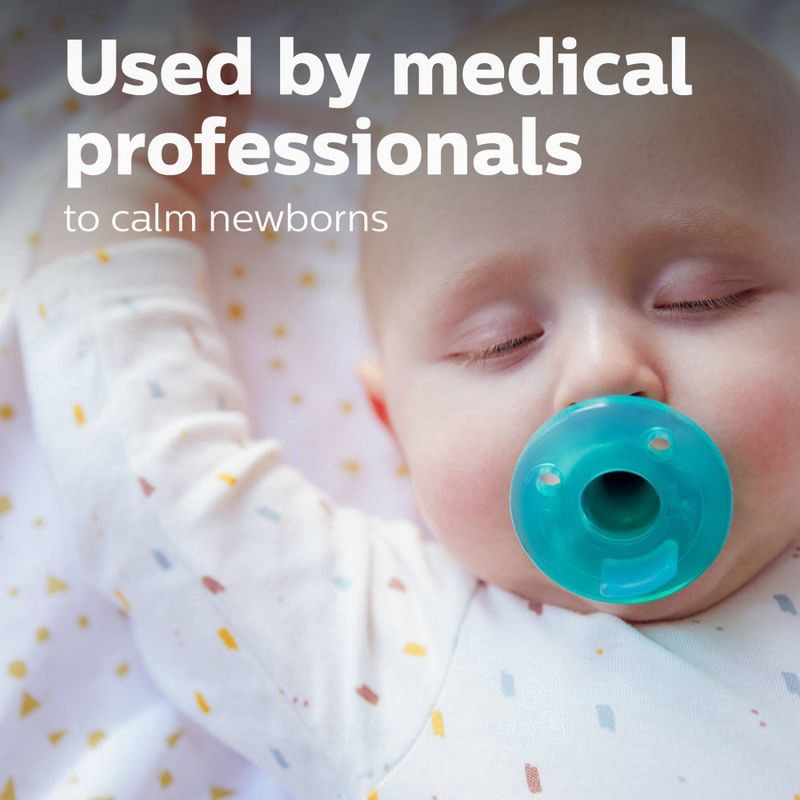 slide 5 of 9, Philips Avent 2pk Soothie Pacifier 3m+ - Blue, 2 ct