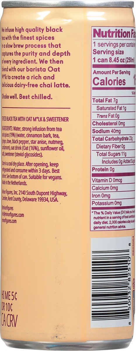 slide 4 of 9, Minor Figures Oat Chai Latte - 8.45 fl oz, 1 ct