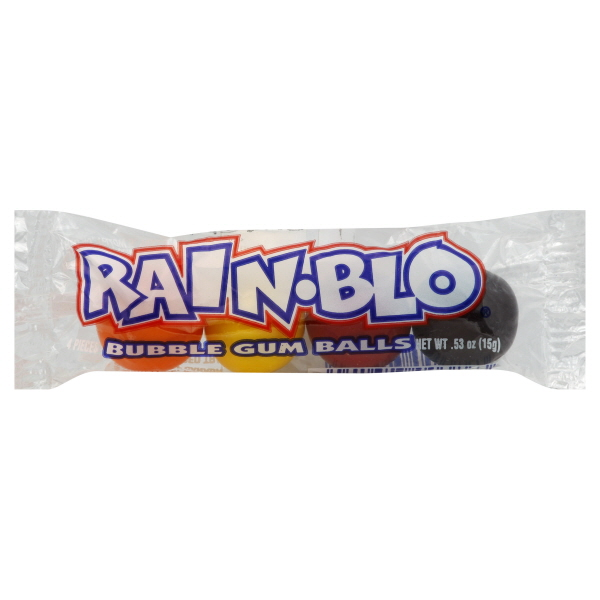 slide 1 of 1, Rain-Blo Bubble Gum Balls, 4 ct