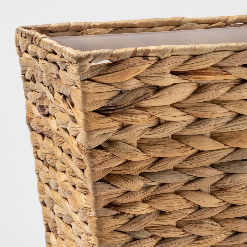 slide 4 of 4, 2pk Light Weave Wastebasket Natural - Threshold™: Water Hyacinth, 5.4 Gallon, 11" High, 2 ct, 5.4 gal