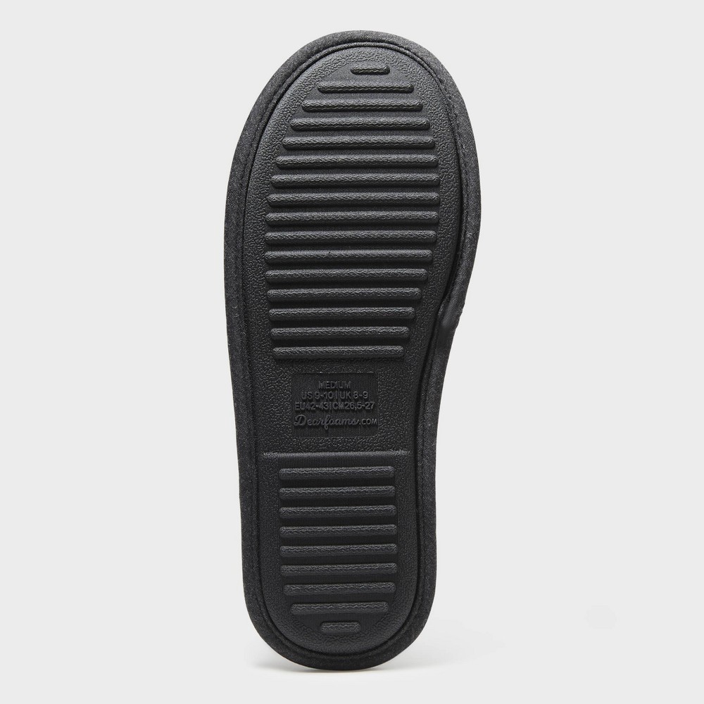 slide 3 of 4, Men's dluxe by dearfoams Brock Scuff Slippers - Charcoal Heather L, 1 ct