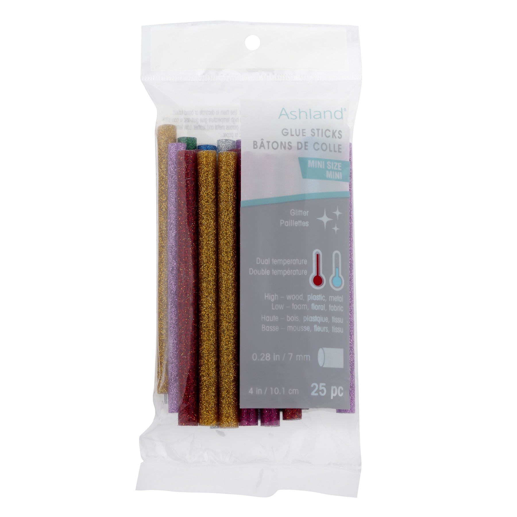 slide 3 of 3, Mini Dual Temperature Glitter Glue Sticks By Ashland, 0.28 in x 4 in