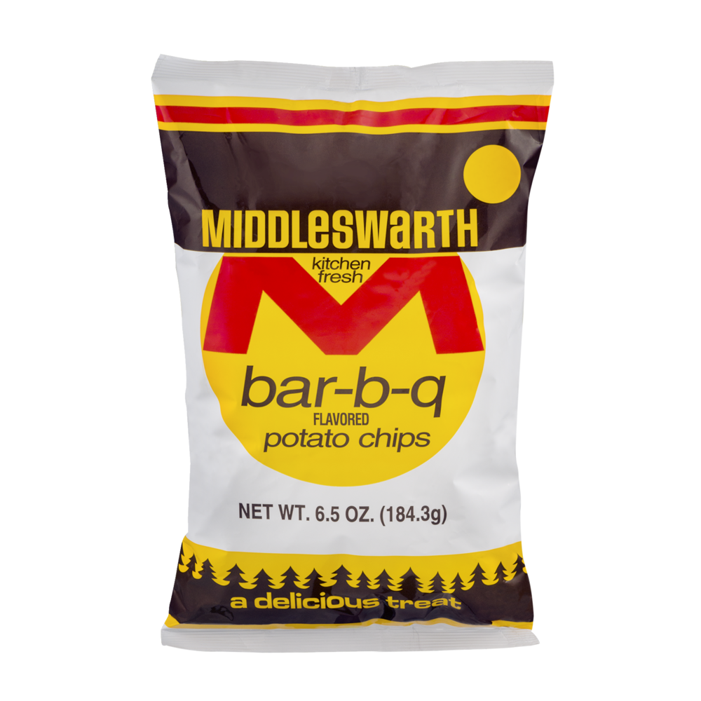 slide 1 of 5, Middleswarth Kitchen Fresh Barbeque Flavored Potato Chips, 6.5 oz