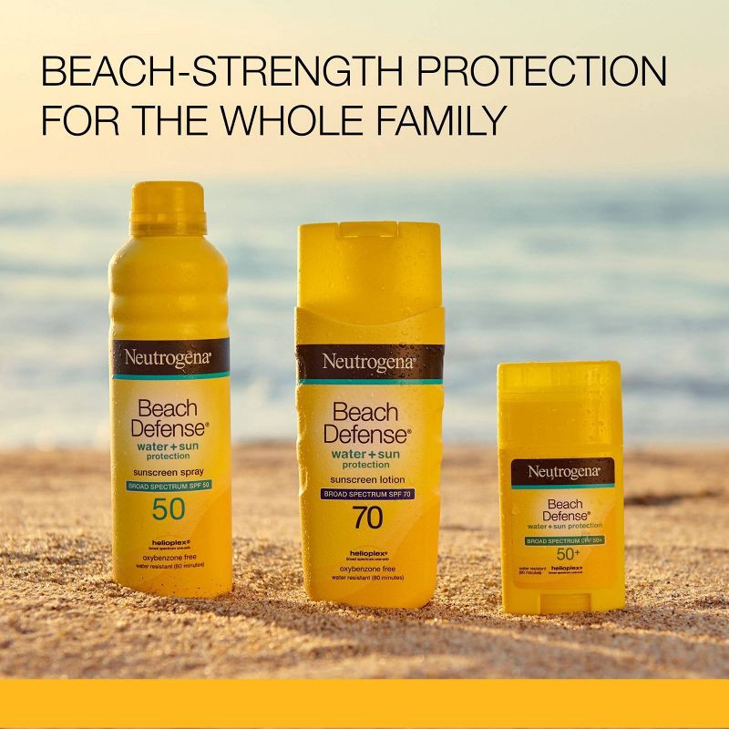 slide 8 of 8, Neutrogena Beach Defense Sunscreen Lotion, SPF 70, 6.7 fl oz, 6.7 fl oz