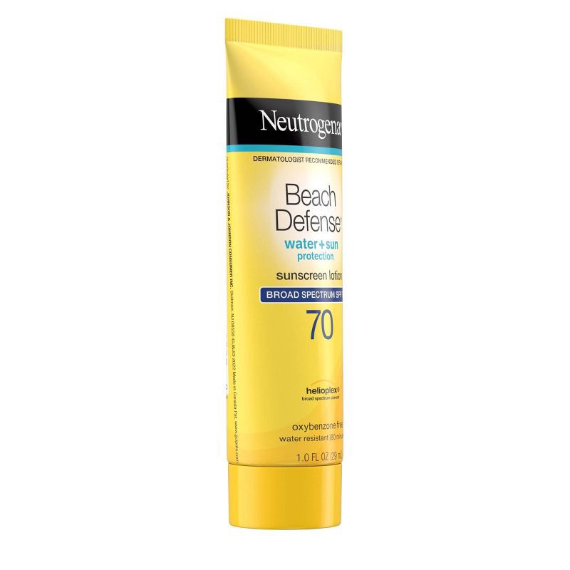 slide 3 of 7, Neutrogena Beach Defense Sunscreen Lotion - SPF 70 - 1 fl oz, 0 x 1 fl oz