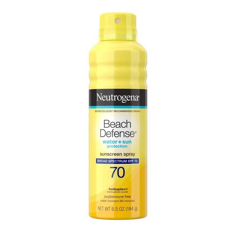 slide 2 of 9, Neutrogena Beach Defense Sunscreen Spray, SPF 70, 6.5oz, 6.5 oz