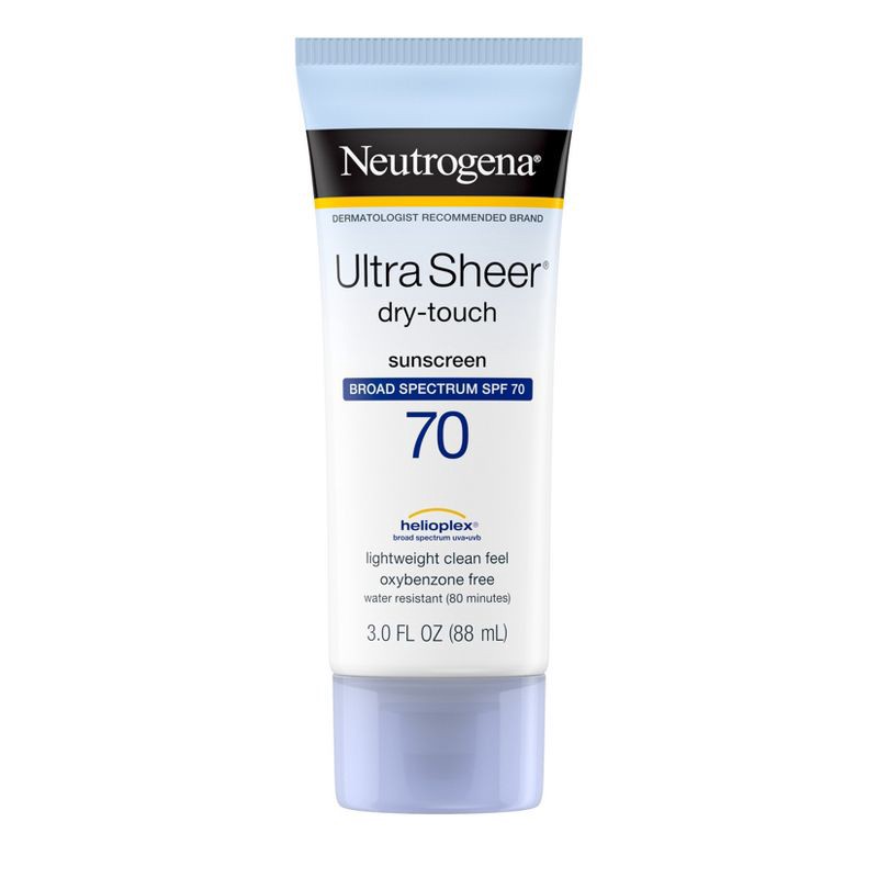 slide 1 of 14, Neutrogena Ultra Sheer Dry Touch Sunscreen Lotion, SPF 70 - 3 fl oz, 70 x 3 fl oz
