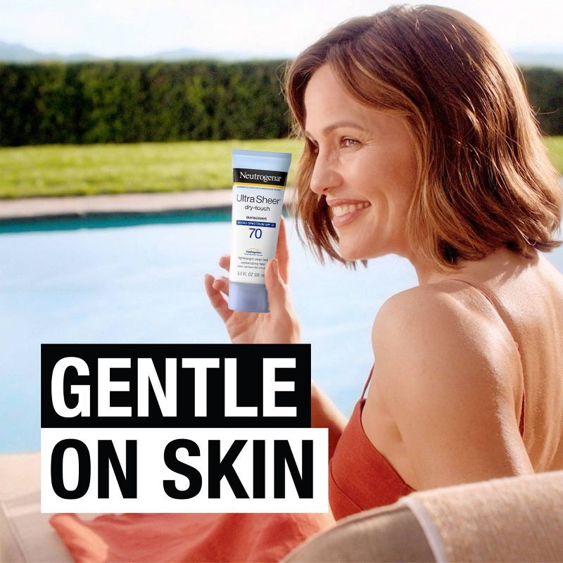 slide 13 of 14, Neutrogena Ultra Sheer Dry Touch Sunscreen Lotion, SPF 70 - 3 fl oz, 70 x 3 fl oz