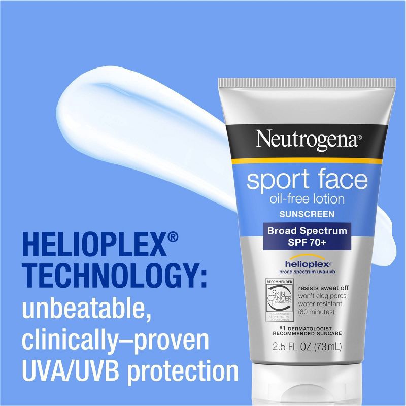 slide 5 of 8, Neutrogena Ultimate Sport Sunscreen Face Lotion, SPF 70 - 2.5 fl oz, 0 x 2.5 fl oz