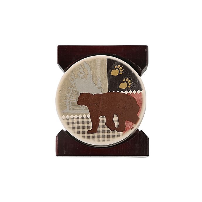 slide 2 of 2, Cypress Home Moss and Bear Coasters, 4 ct