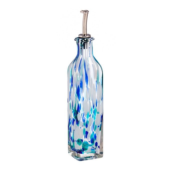 slide 1 of 3, Cypress Home Blue Confetti Glass Oil Bottle, 1 ct