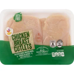 Giant 99% Fat Free Boneless Skinless Chicken Breast Cutlets - 4 ct