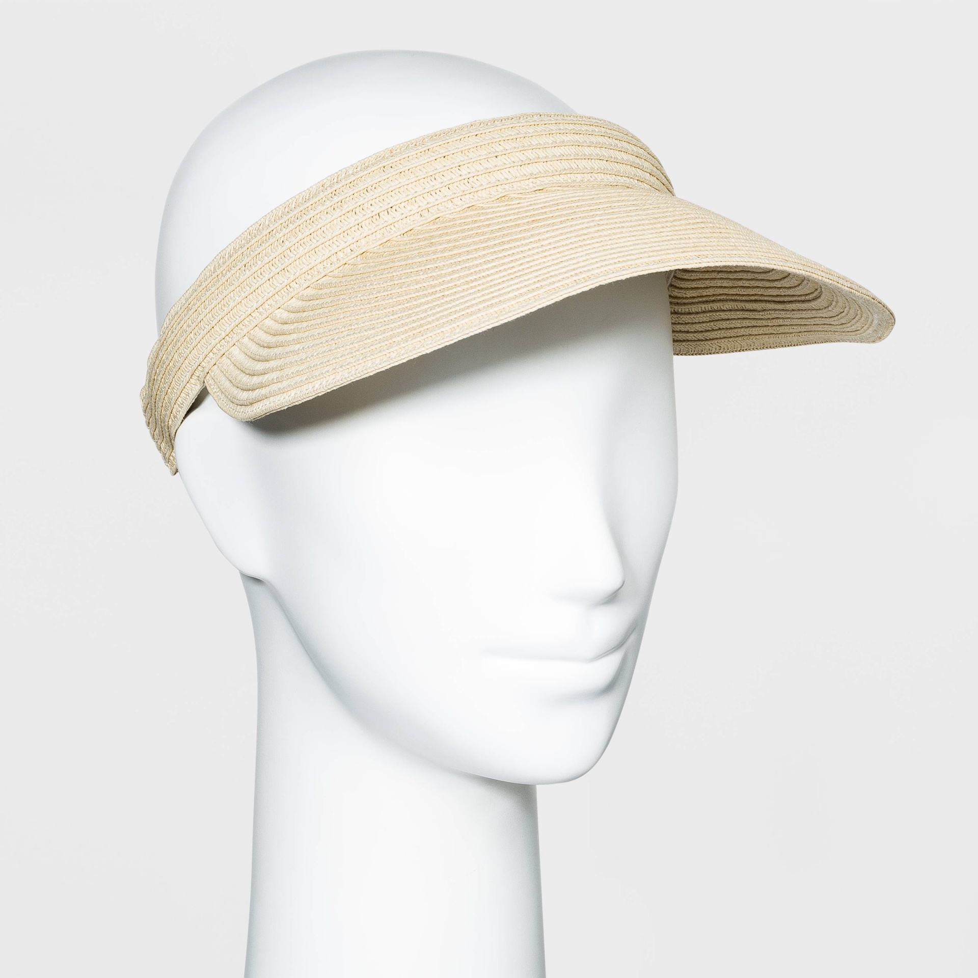 slide 1 of 2, Women's Straw Visor Hat - A New Day Natural, 1 ct