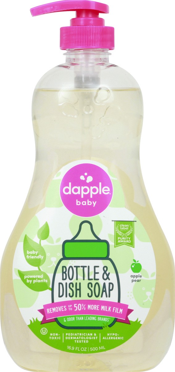 slide 5 of 12, Dapple Baby Baby Apple Pear Bottle & Dish Soap 16.9 oz, 16.9 fl oz