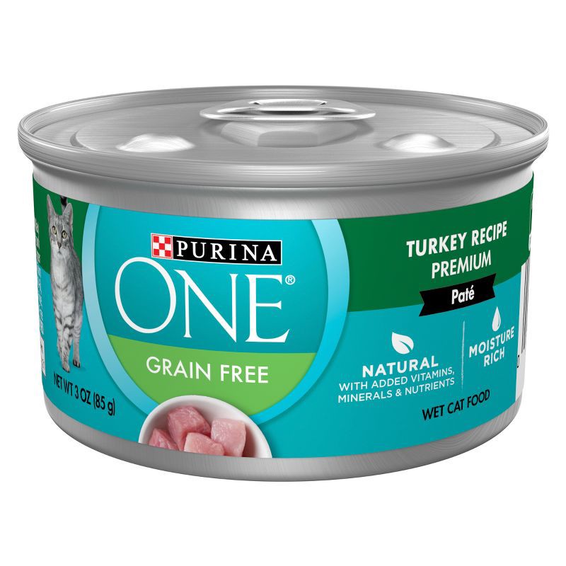 slide 1 of 7, Purina ONE Grain Free Turkey Wet Cat Food - 3oz, 3 oz