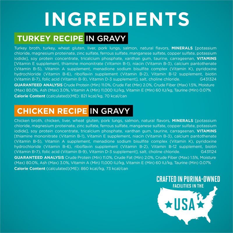 slide 8 of 13, Purina ONE True Instinct Turkey, Chicken & Tuna In Gravy Premium Wet Cat Food Variety Pack - 3oz/12ct, 12 ct; 3 oz