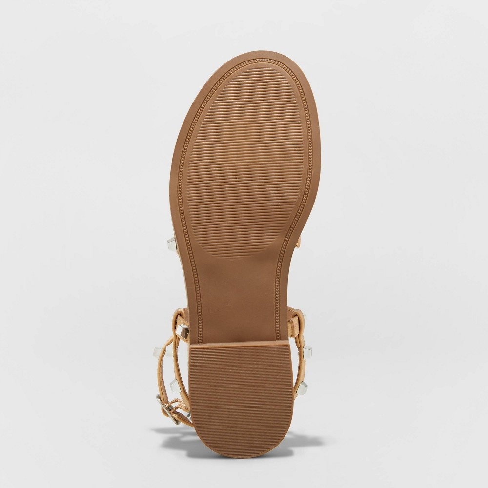 slide 4 of 4, Women's Astrid Studded Strappy Sandals - A New Day Tan 9, 1 ct