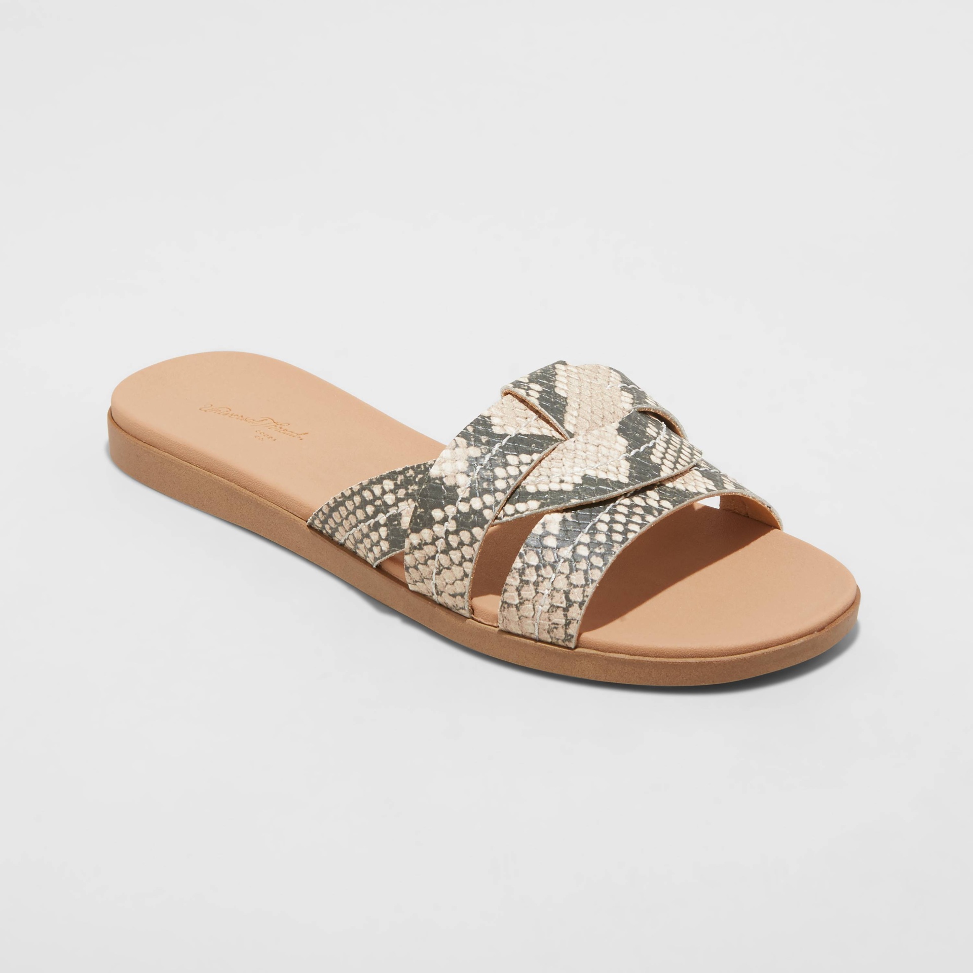 Snake print hot sale slide sandals