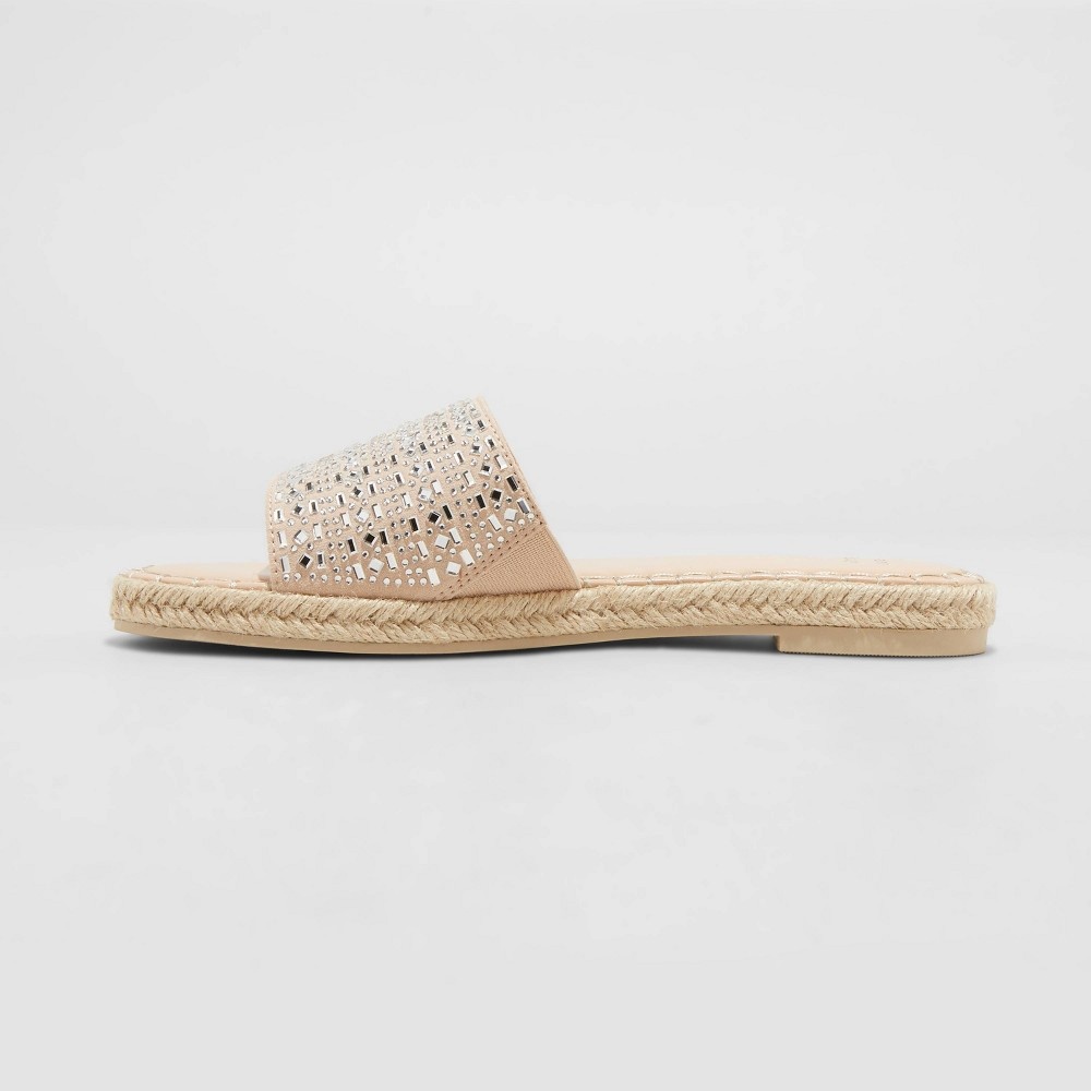 slide 2 of 4, Women's Kenna Embellished Espadrille Sandals - A New Day Tan 6.5, 1 ct