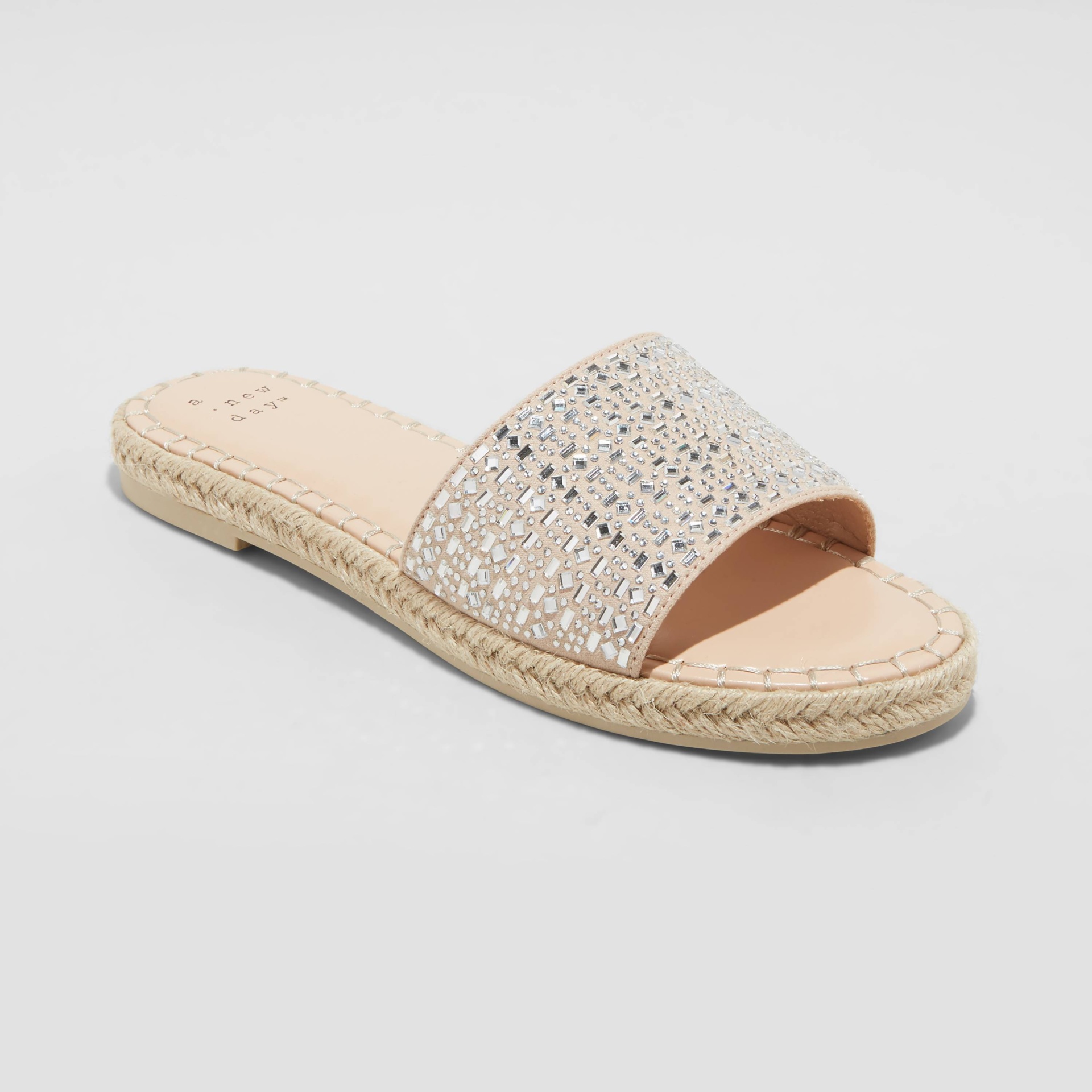 slide 1 of 4, Women's Kenna Embellished Espadrille Sandals - A New Day Tan 6.5, 1 ct
