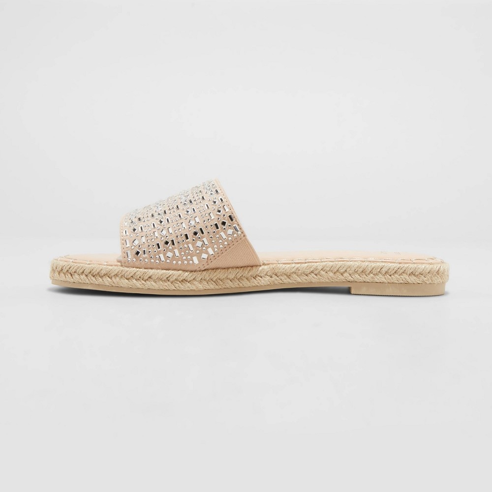 slide 2 of 4, Women's Kenna Embellished Espadrille Sandals - A New Day Tan 9.5, 1 ct