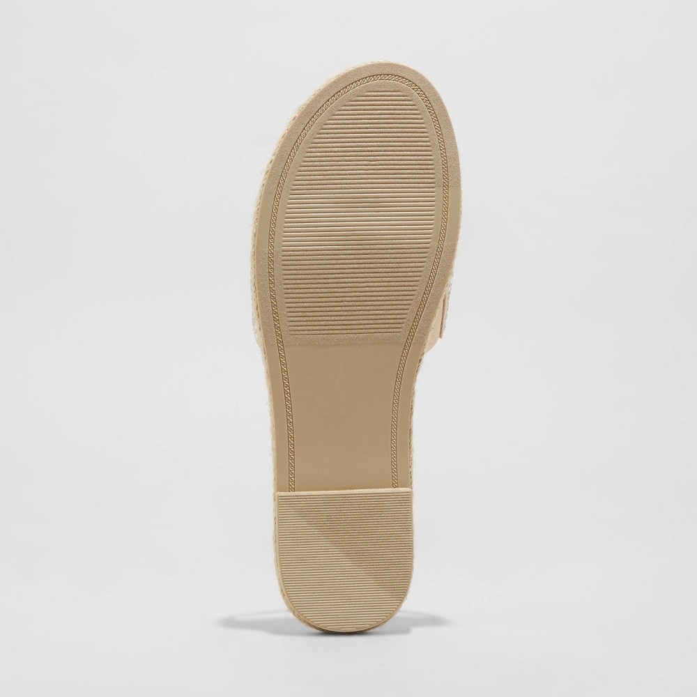slide 4 of 4, Women's Kenna Embellished Espadrille Sandals - A New Day Tan 9.5, 1 ct