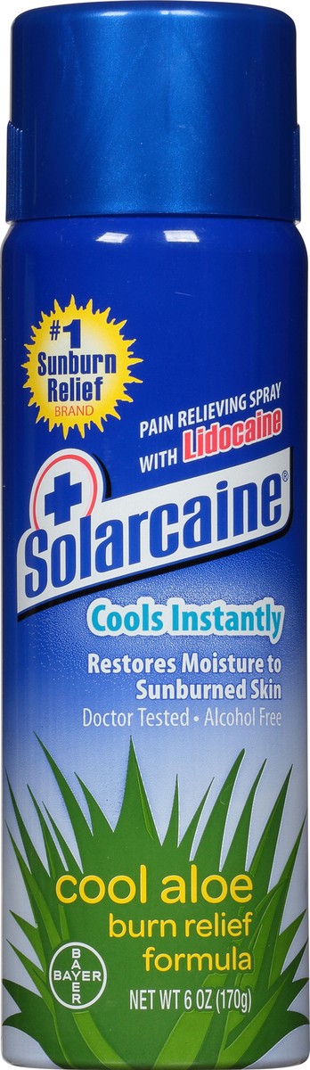 slide 7 of 13, Solarcaine Cool Aloe Burn Relief Formula Pain Relieving With Lidocaine, 6 oz