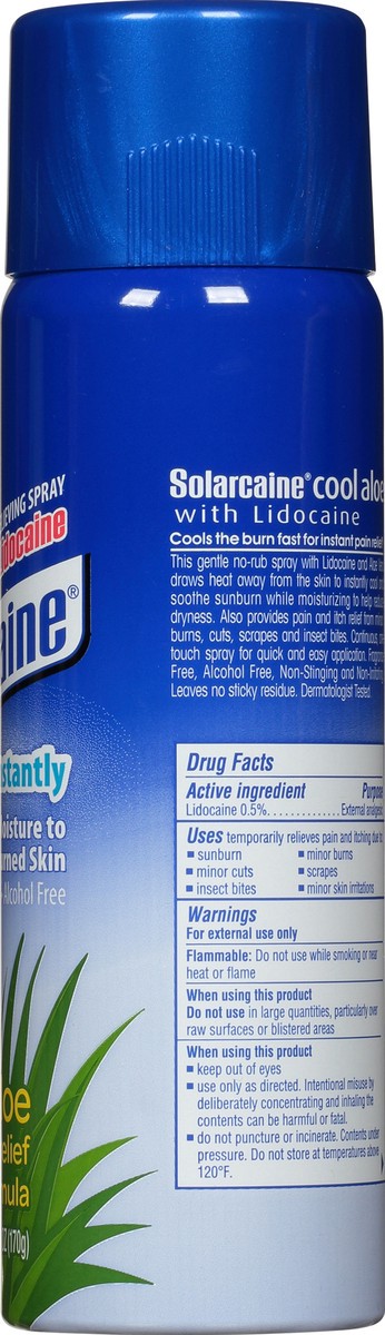 slide 12 of 13, Solarcaine Cool Aloe Burn Relief Formula Pain Relieving With Lidocaine, 6 oz