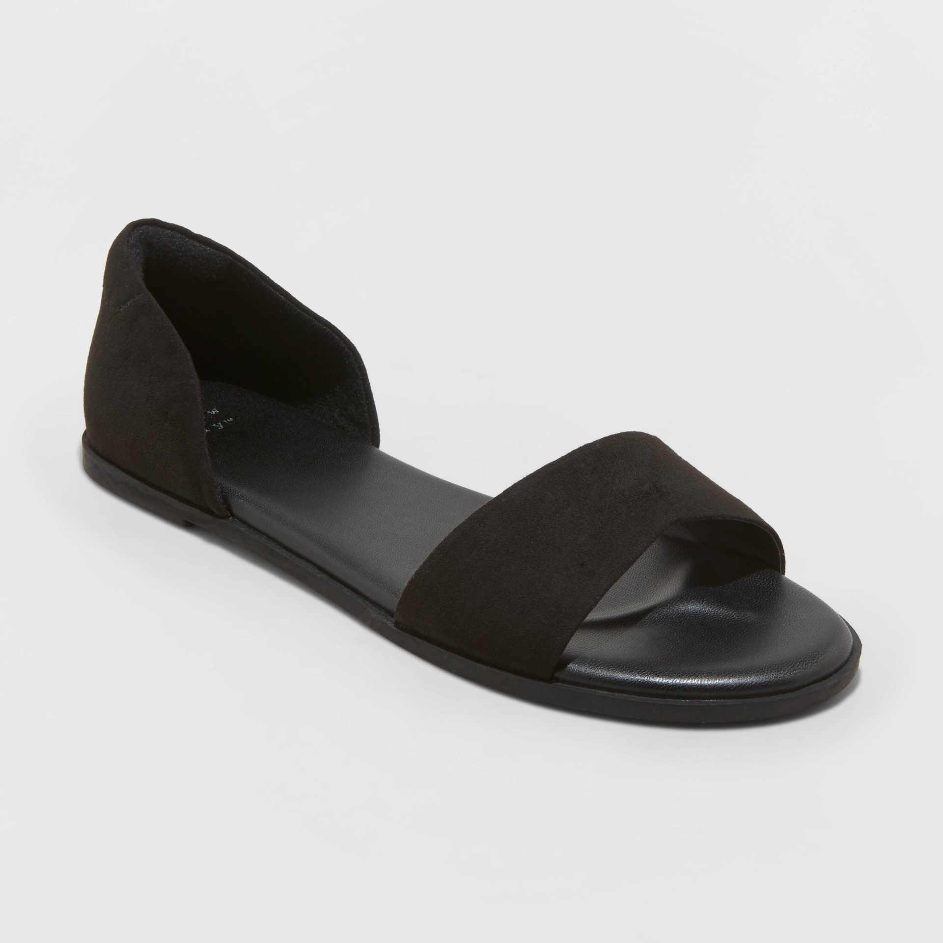 slide 1 of 4, Women's Ann Two Piece Slide Sandals - A New Day Black 6, 1 ct