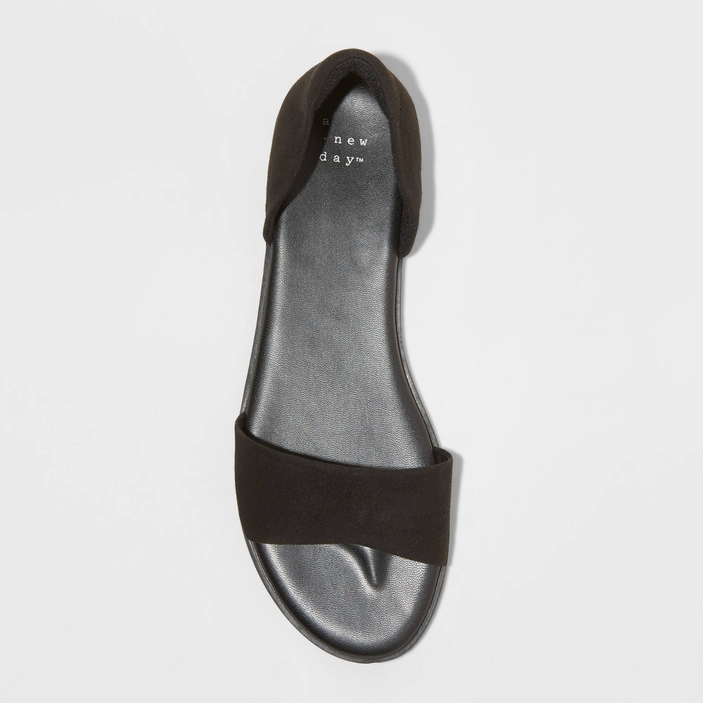 slide 3 of 4, Women's Ann Two Piece Slide Sandals - A New Day Black 7, 1 ct