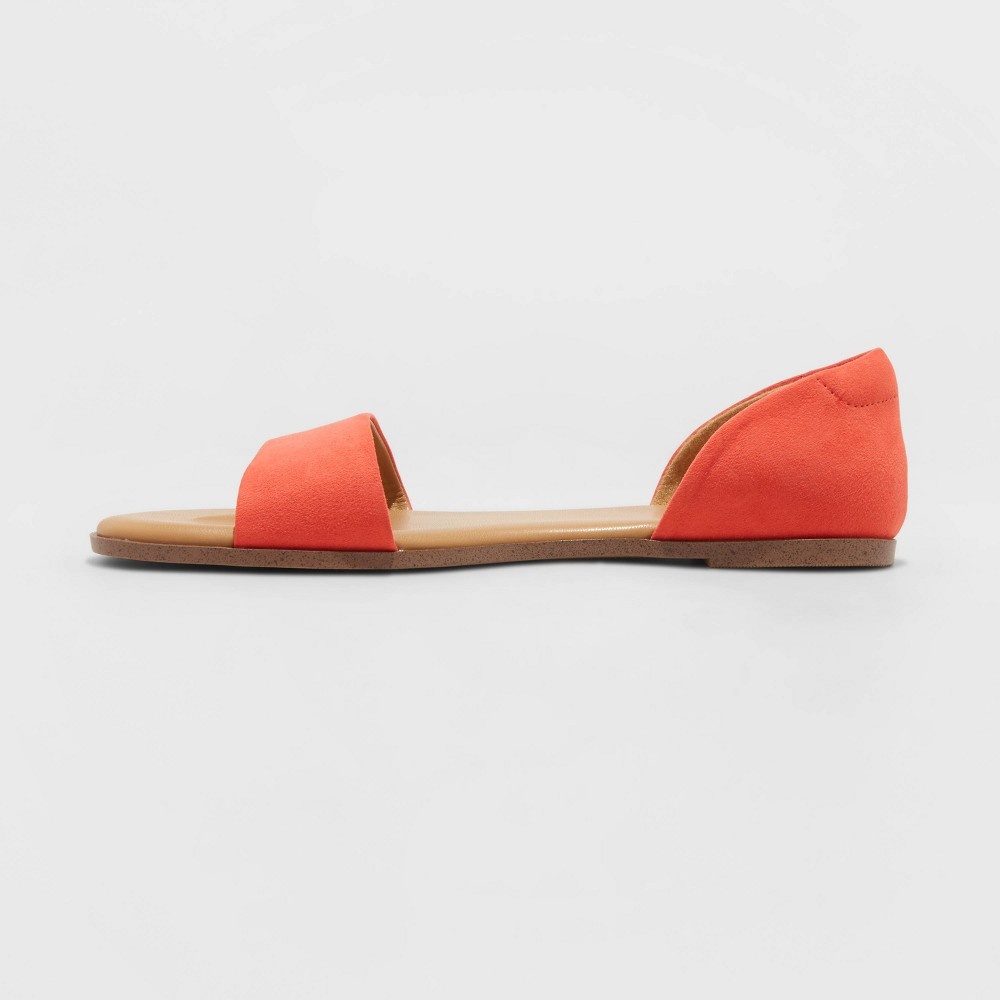 slide 2 of 4, Women's Ann Two Piece Slide Sandals - A New Day Coral 8, 1 ct