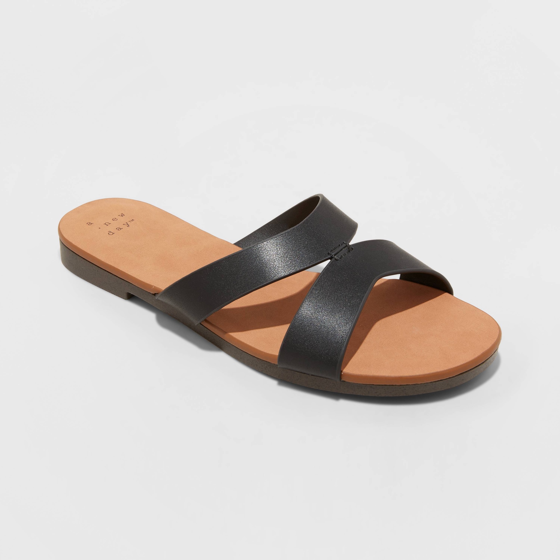 slide 1 of 4, Women's Catie Slide Sandals - A New Day Black 7.5, 1 ct