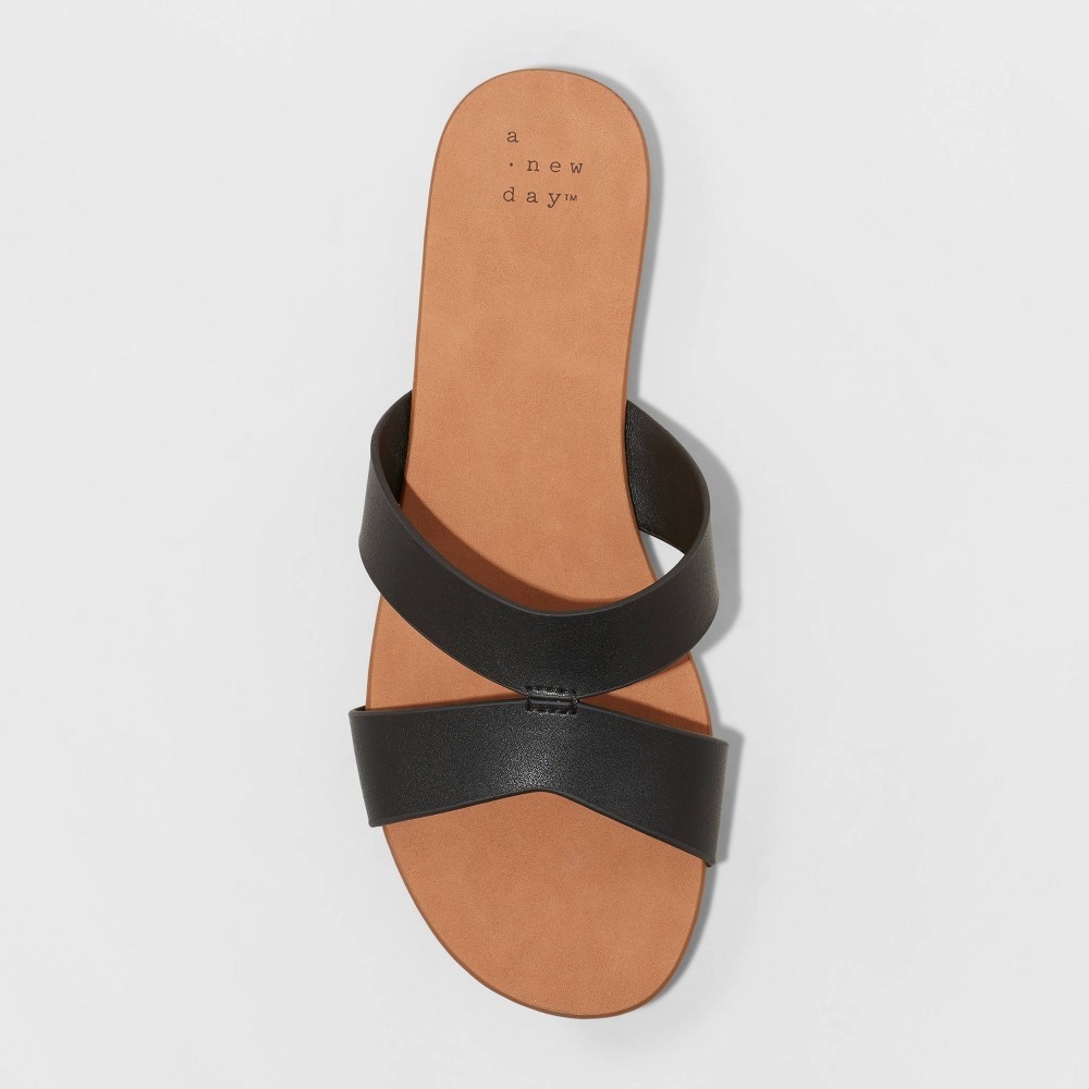 slide 3 of 4, Women's Catie Slide Sandals - A New Day Black 6.5, 1 ct
