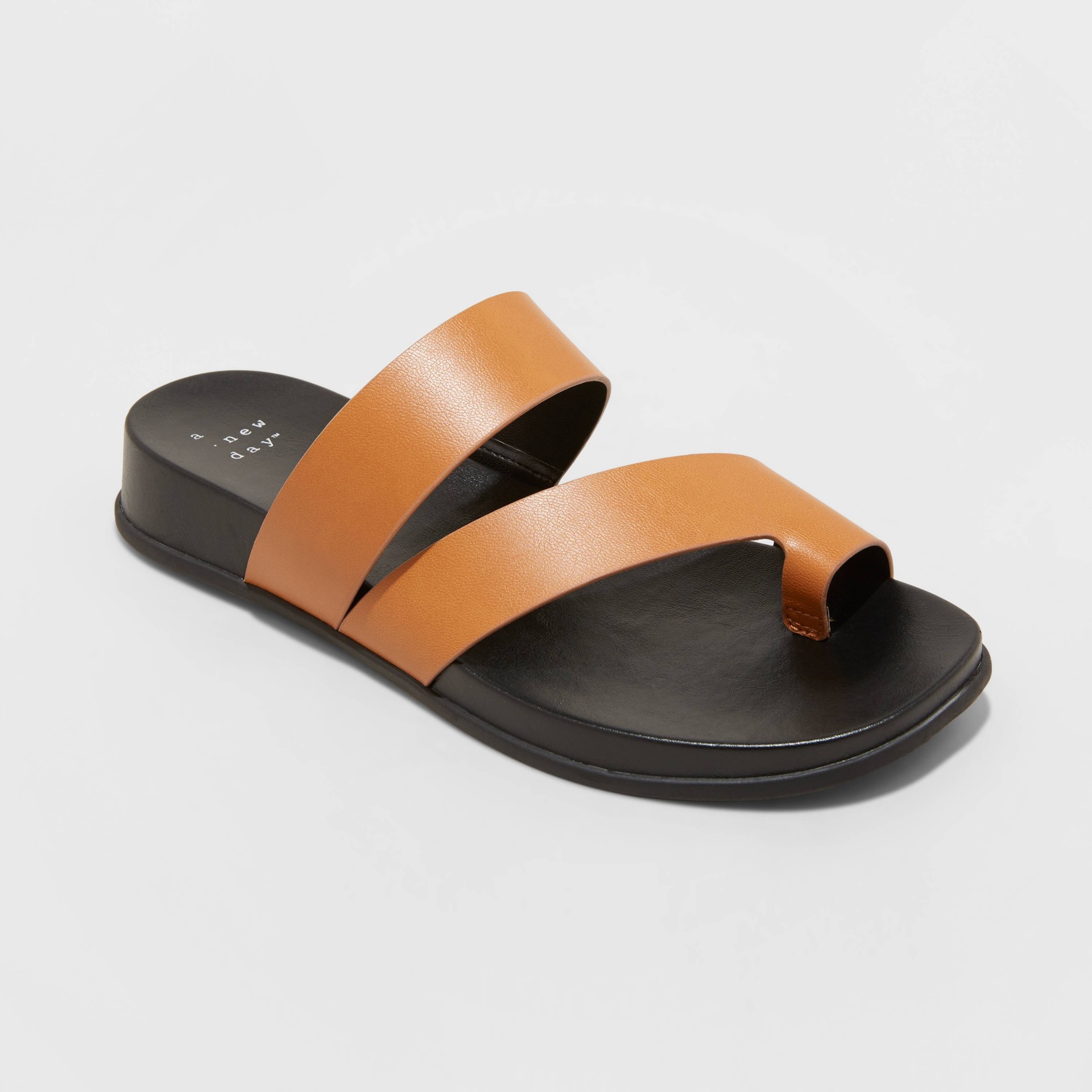 slide 1 of 4, Women's Joelle Toe Ring Sandals - A New Day Cognac 6, 1 ct