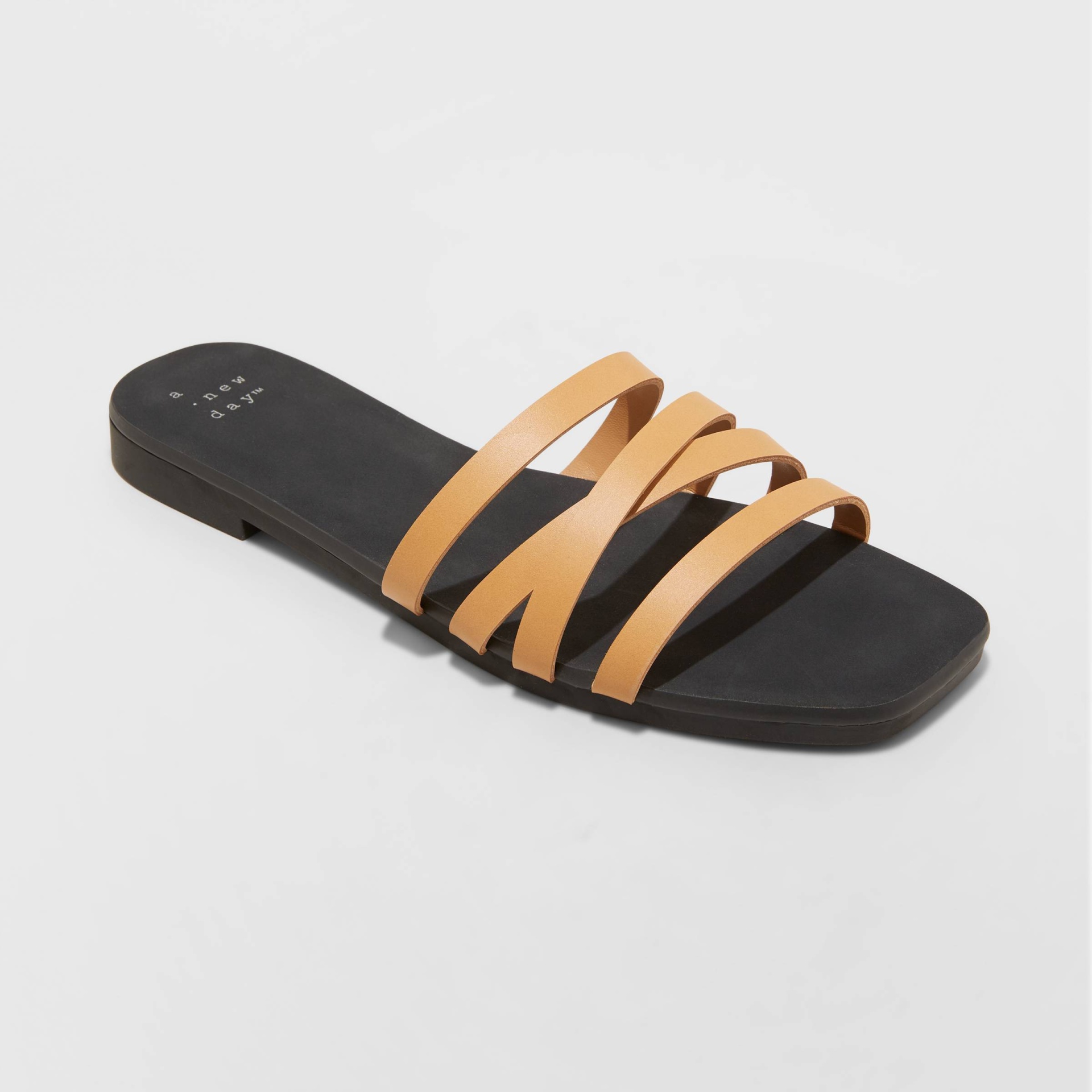 slide 1 of 4, Women's Joan Strappy Slide Sandals - A New Day Tan 9, 1 ct