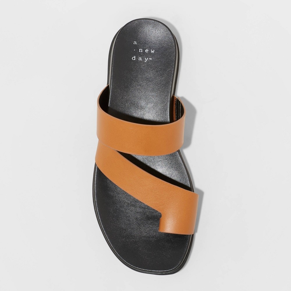 slide 3 of 4, Women's Joelle Toe Ring Sandals - A New Day Cognac 11, 1 ct