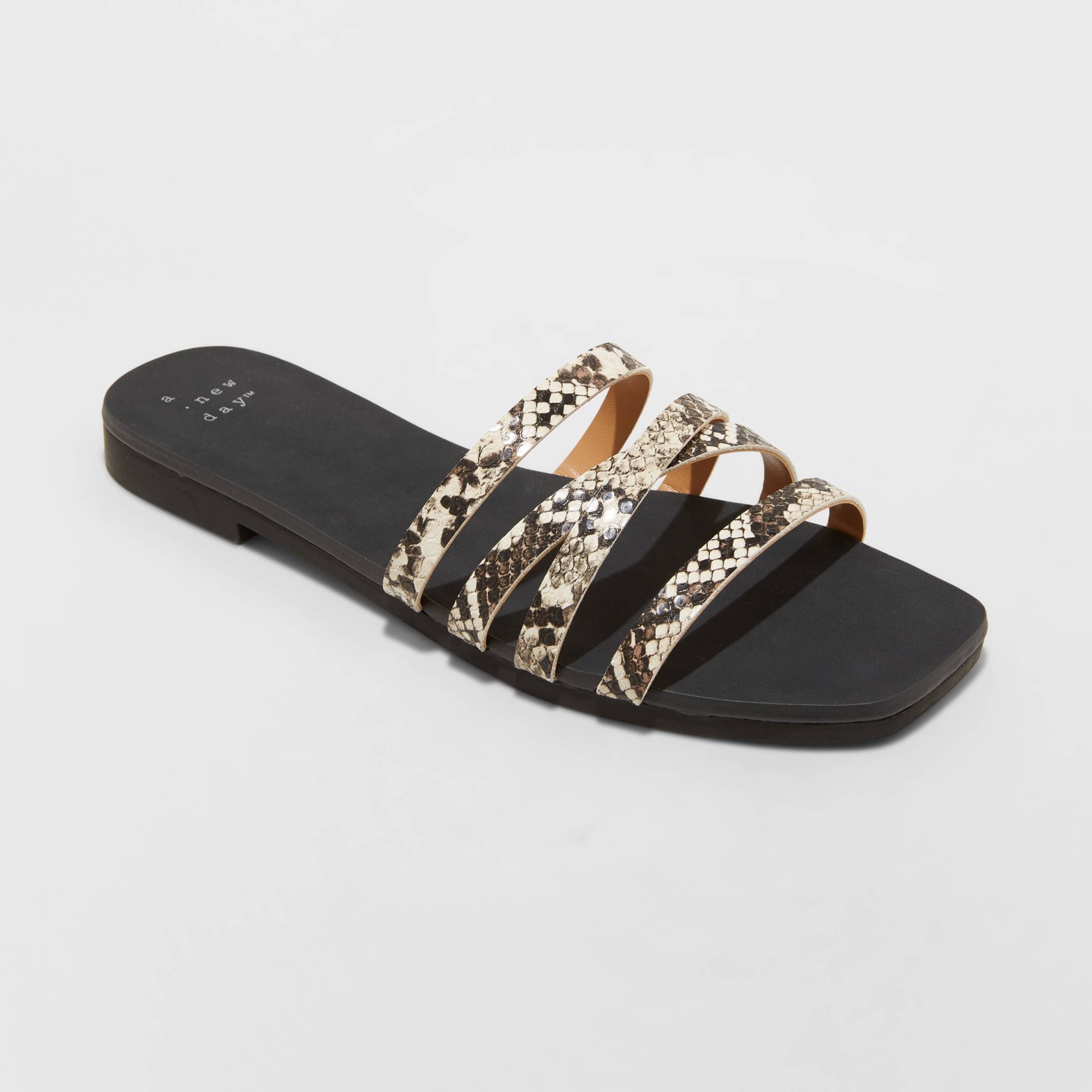 slide 1 of 4, Women's Joan Strappy Slide Sandals - A New Day Gray 11, 1 ct