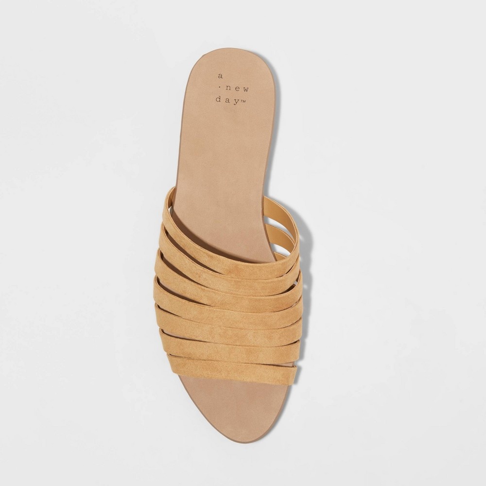 slide 3 of 4, Women's Rosa Pointed Toe Slide Sandals - A New Day Taupe 10, 1 ct