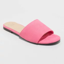 Women s Heidi Slide Sandals A New Day Pink 9 1 ct Shipt