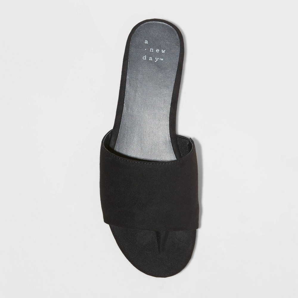 slide 3 of 4, Women's Heidi Slide Sandals - A New Day Black 8, 1 ct
