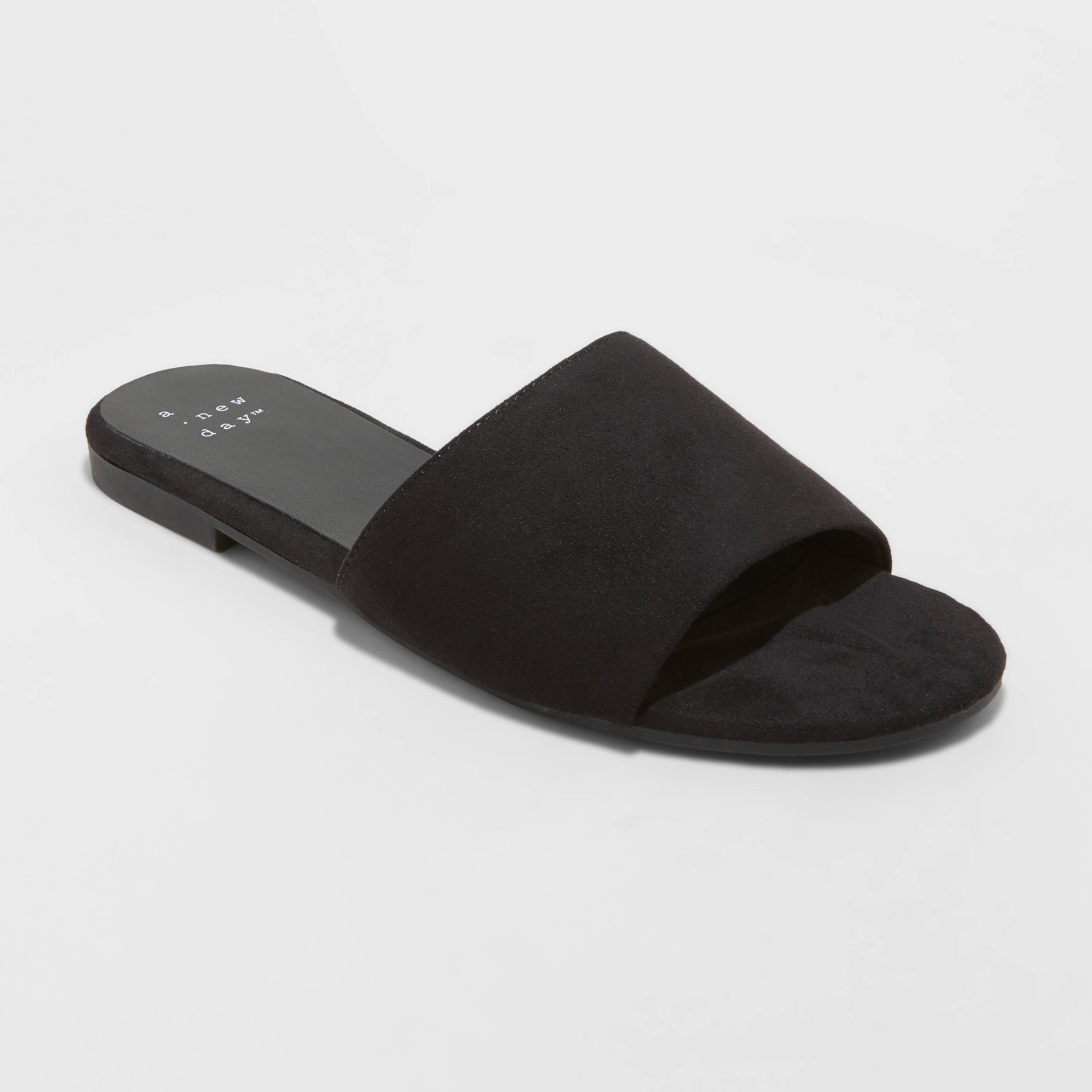 slide 1 of 4, Women's Heidi Slide Sandals - A New Day Black 10, 1 ct