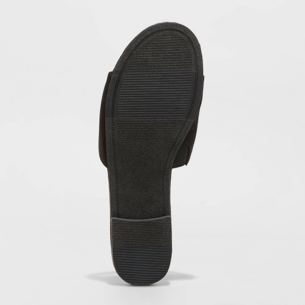 slide 4 of 4, Women's Heidi Slide Sandals - A New Day Black 6.5, 1 ct