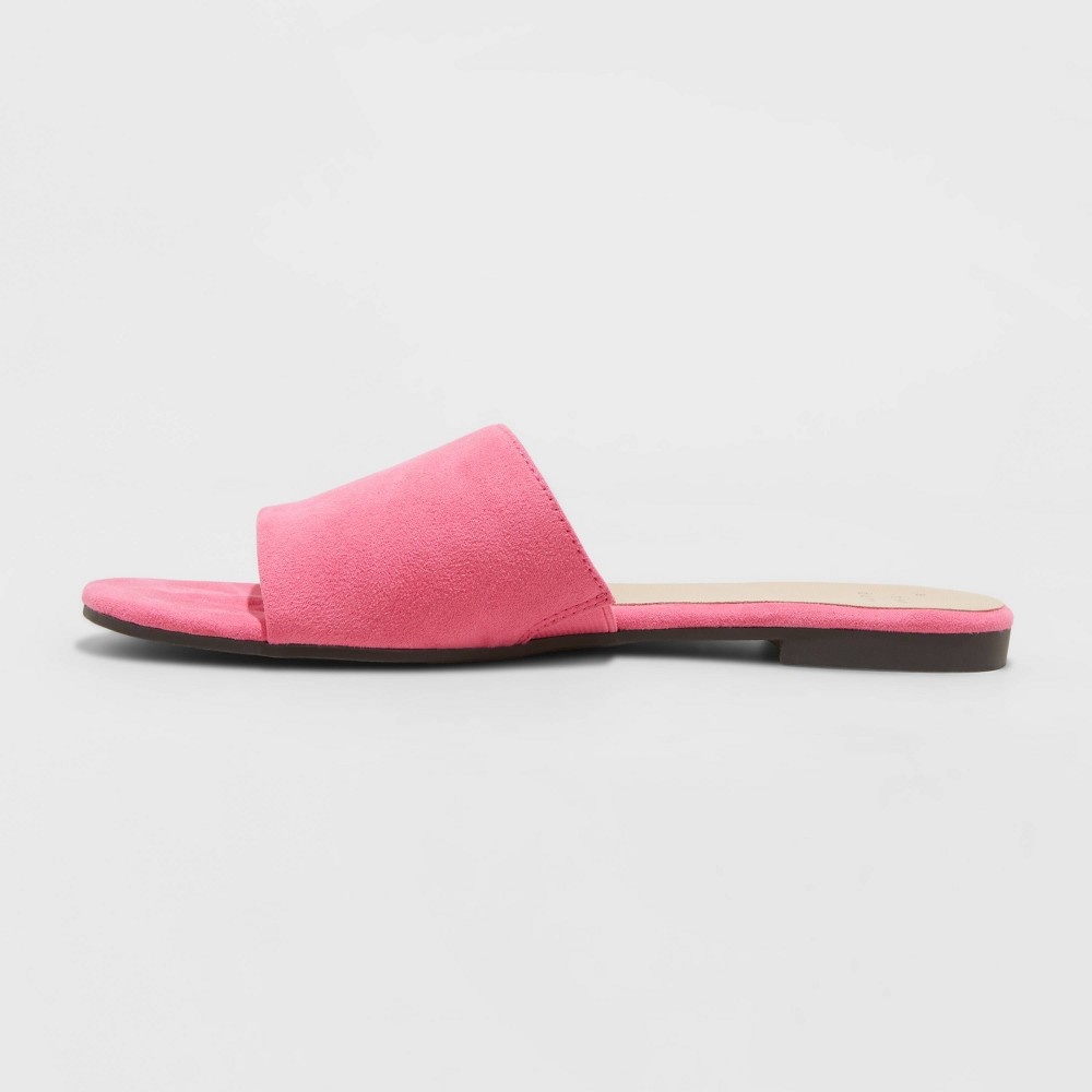 slide 2 of 4, Women's Heidi Slide Sandals - A New Day Pink 9.5, 1 ct