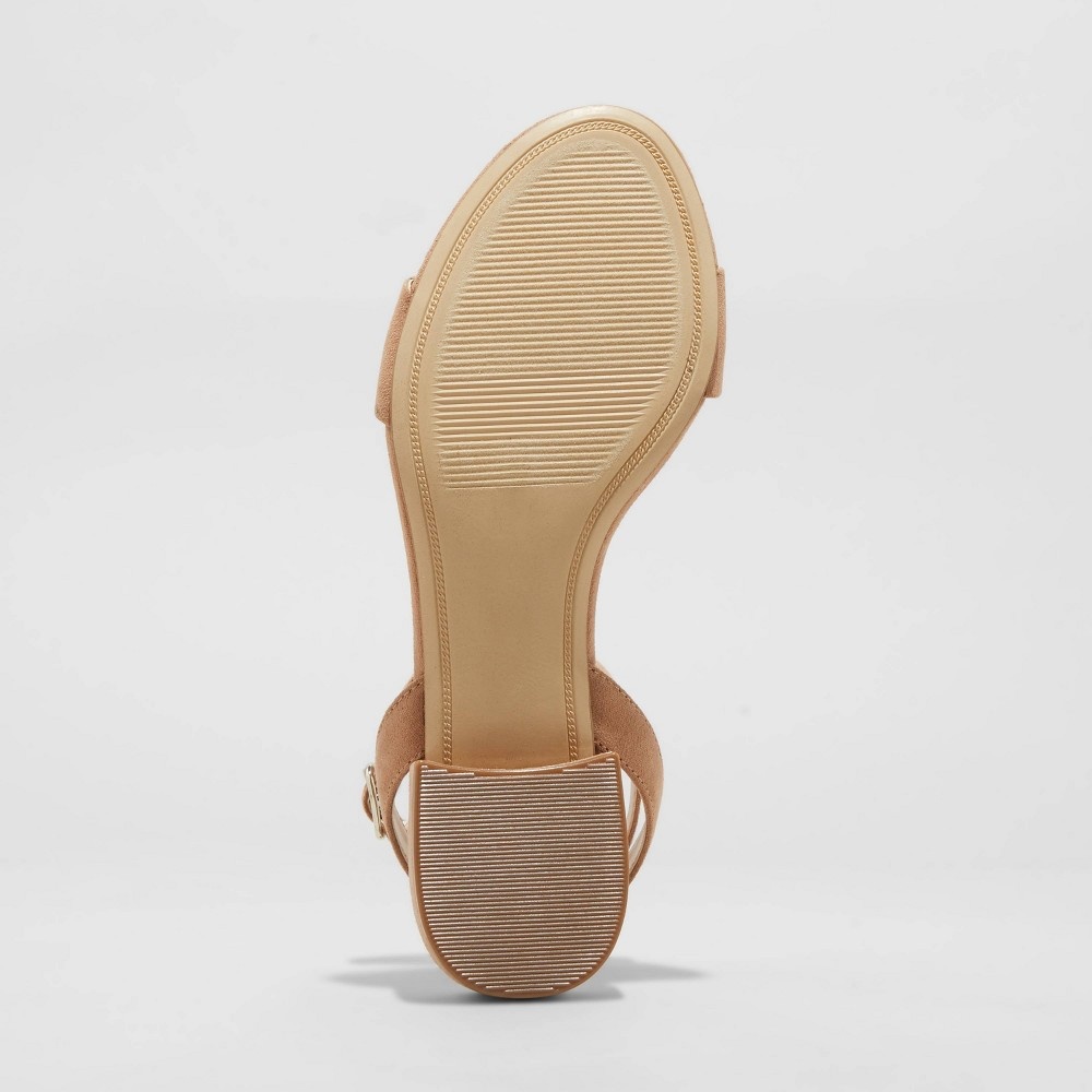 slide 4 of 4, Women's Winona Ankle Strap Sandals - A New Day Taupe 9, 1 ct