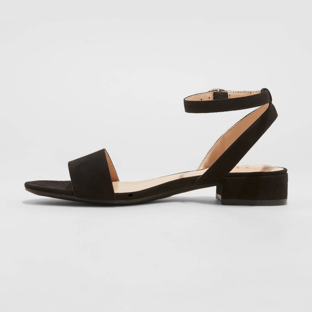 slide 2 of 4, Women's Winona Ankle Strap Sandals - A New Day Black 6, 1 ct