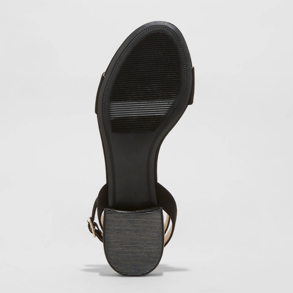 slide 4 of 4, Women's Winona Ankle Strap Sandals - A New Day Black 8, 1 ct