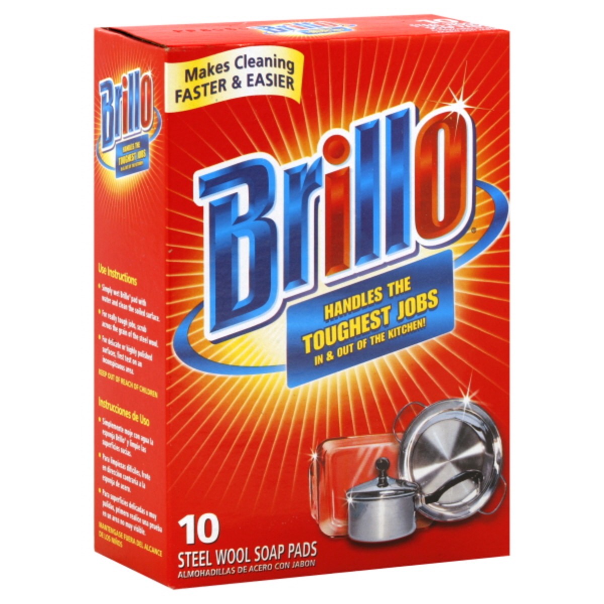 slide 2 of 2, Brillo Steel Wool Soap Pads, 10 ct