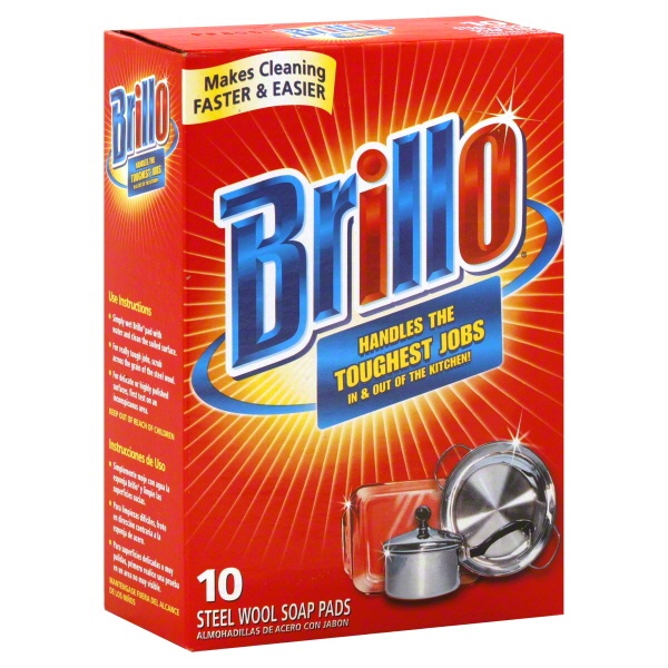 slide 1 of 2, Brillo Steel Wool Soap Pads, 10 ct