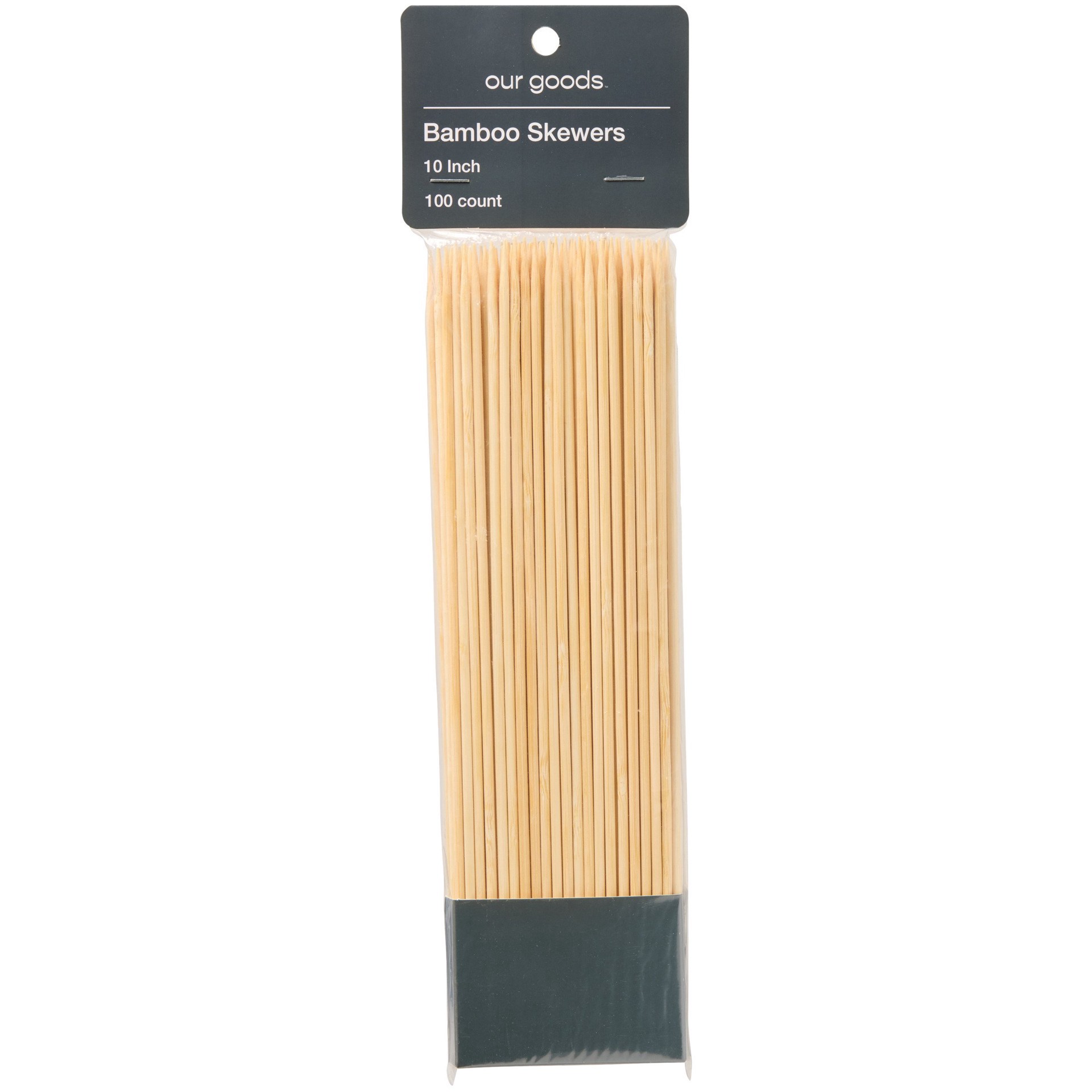 slide 1 of 1, our goods Bamboo Skewers, 10 in., 100 ct