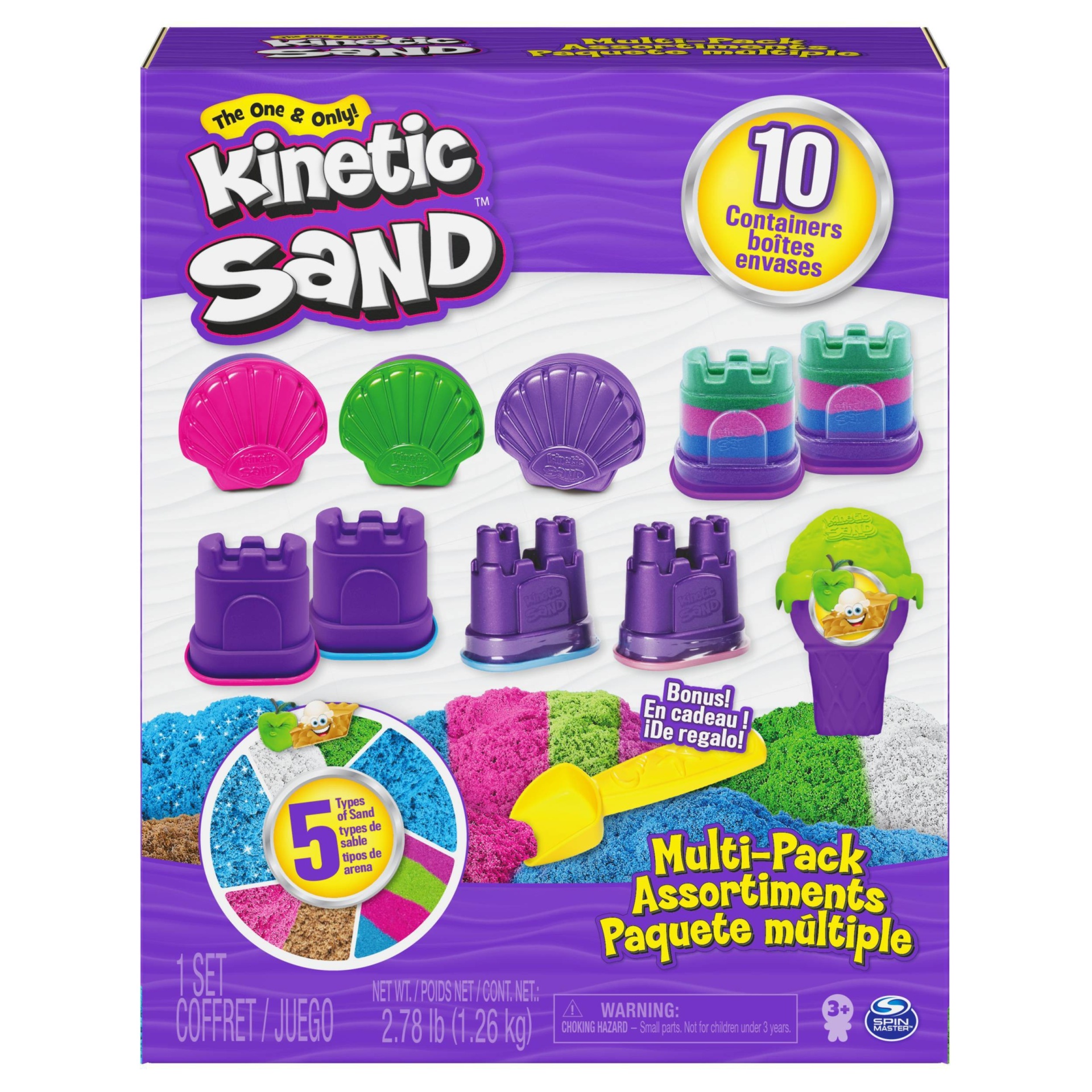 slide 1 of 8, Kinetic Sand 10-Container Multipack, 1 ct